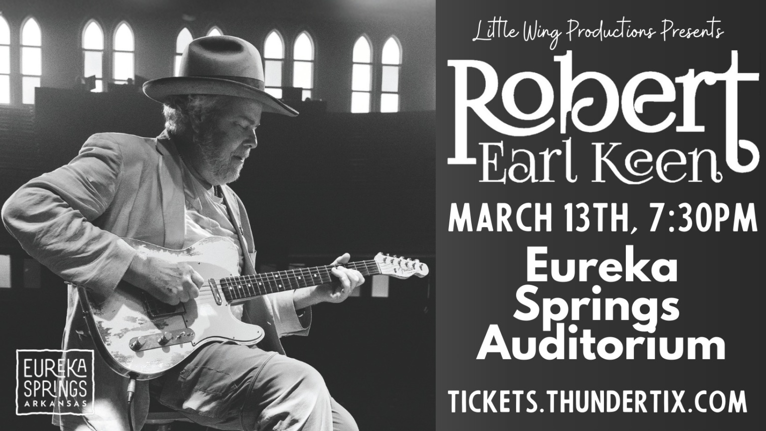 Robert Earl Keen at Eureka Springs Auditorium Travel Eureka Springs